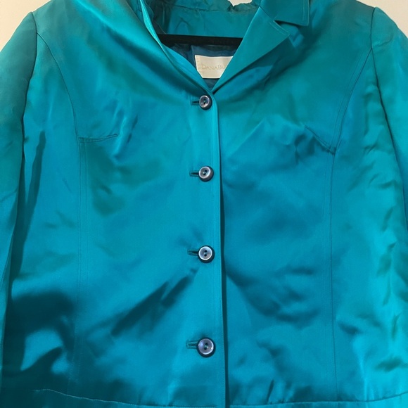 Dana Buchman Teal Blazer - Picture 2 of 4
